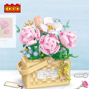 Building Block Sets Flowers building Block Sets block Building Children-1