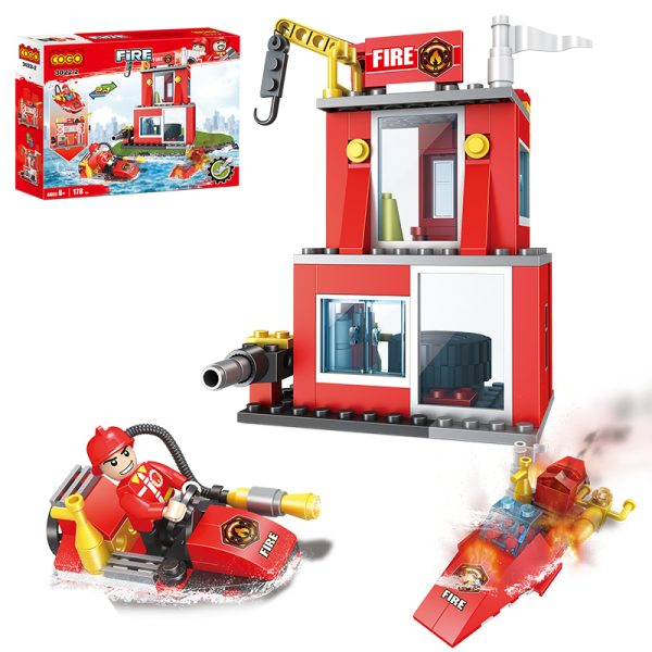 Fire Station Block Set-1