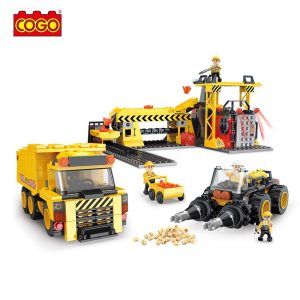 Plastic Truck Blocks Toys Building Block Set Diy Construction Toys For Boys-1