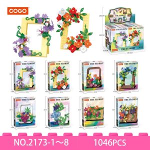 COGO Flower Art Frame Botanical Building Block Toy Set 2173