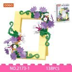 COGO Flower Art Frame Botanical Building Block Toy Set 2173 product view 5