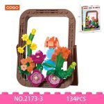 COGO Flower Art Frame Botanical Building Block Toy Set 2173 product view 9